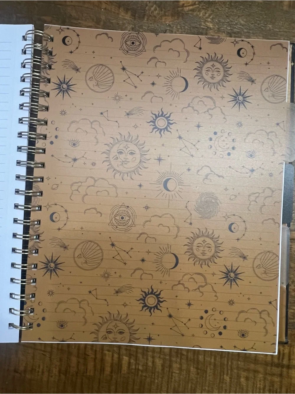 Celestial Spiral-Bound Notebook - Black & Gold: Deluxe Notebook bundle